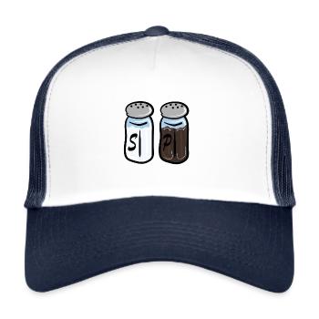 Salz und Pfeffer - Trucker Cap - Weiß/Navy - Vorne