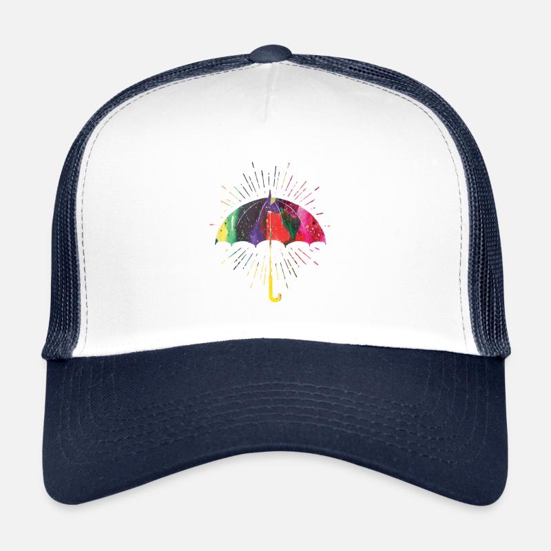 Parapluie parapluie - Casquette trucker  - blanc/marine
