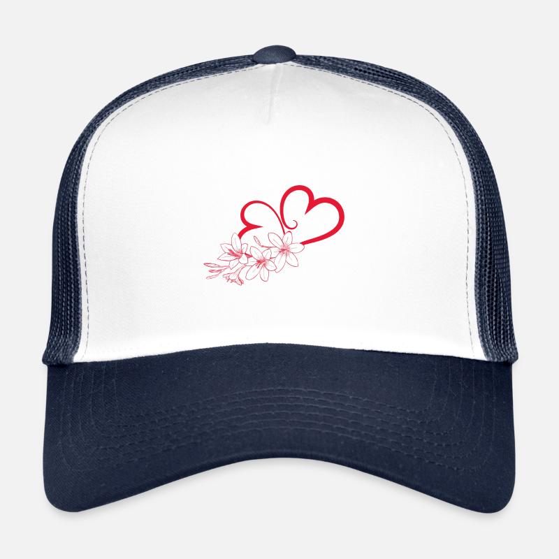 Blumen mit herz,herz,blume strauß Trucker Cap