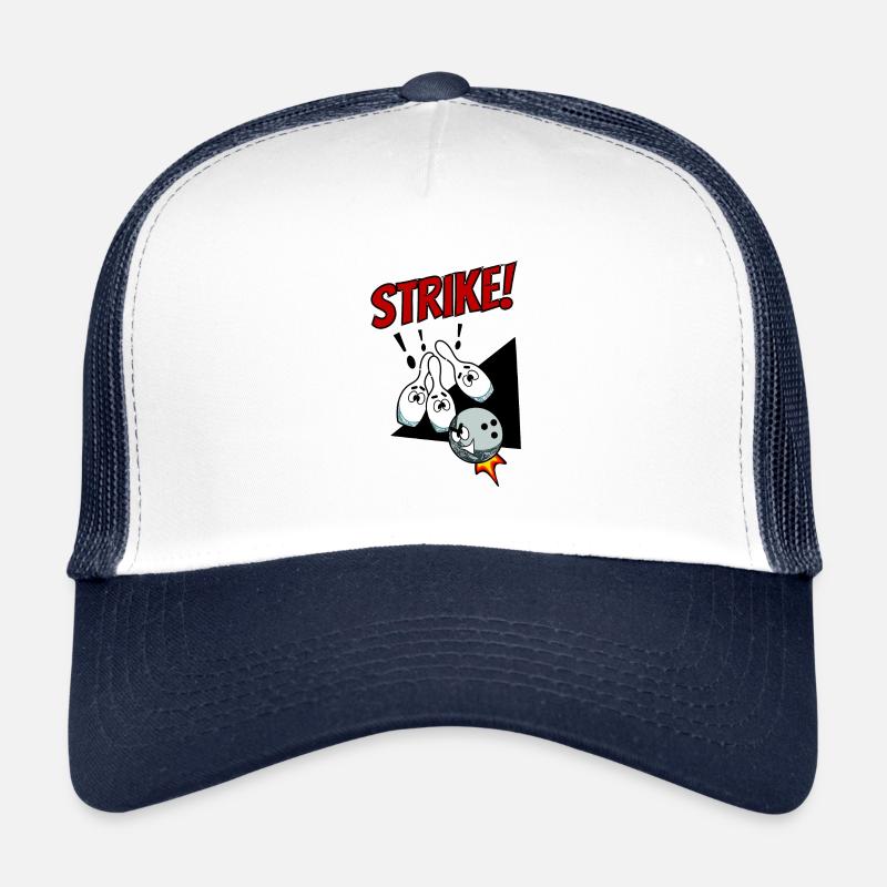 Bowling Strike Sphere Winner Team Gift Trucker Cap