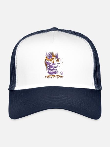 Superhero, héros de cinéma, Thanos - Casquette trucker  - blanc/marine - Devant