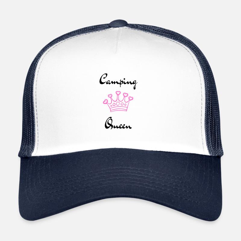 Camping Queen (black) - Trucker Cap - white/navy