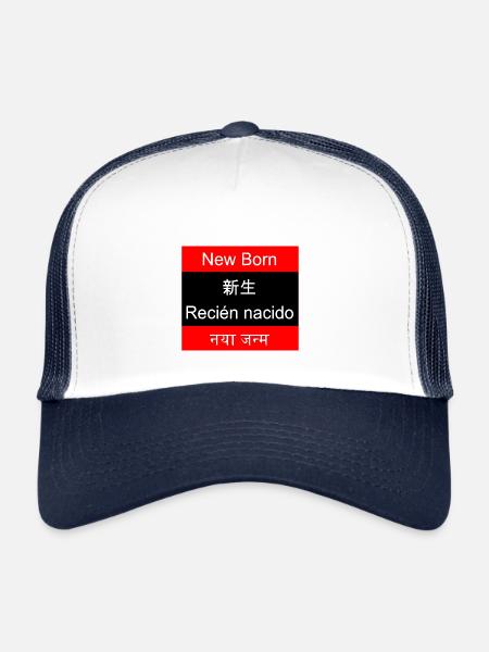 New Born - Trucker Cap - white/navy - Front