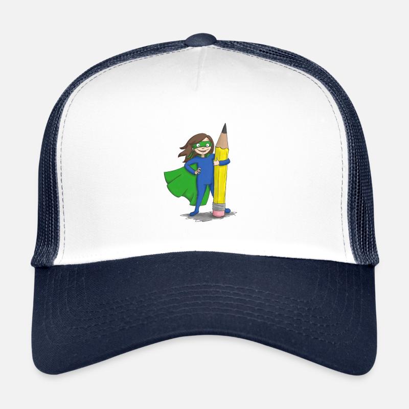 school heroine - Trucker Cap - white/navy