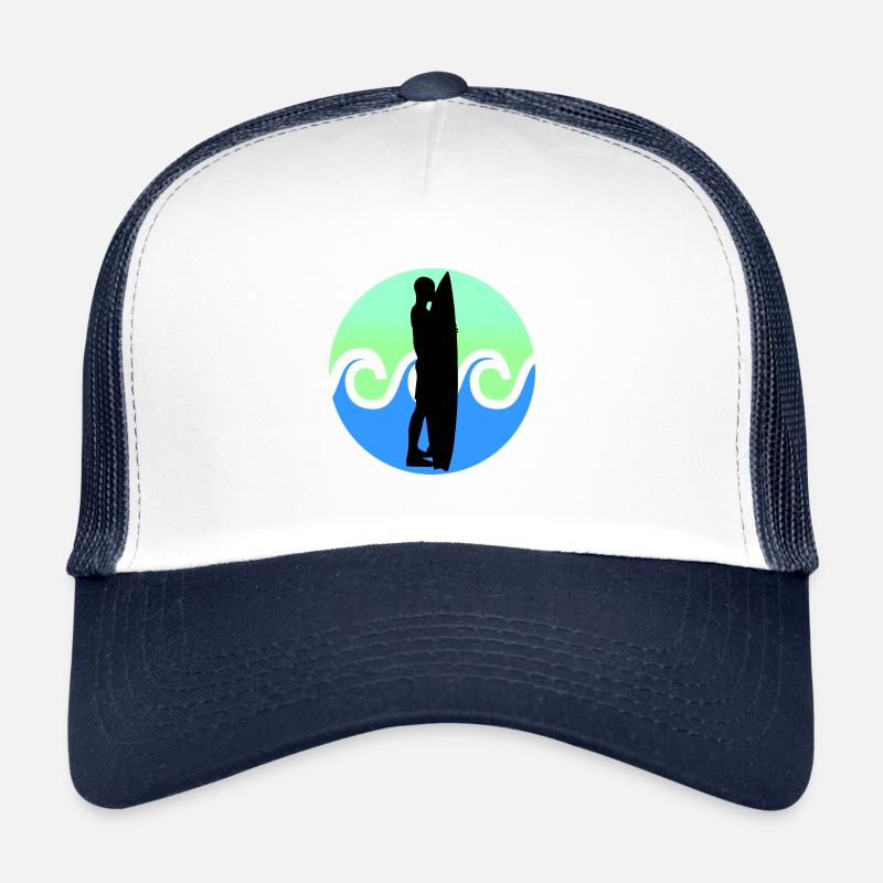 Surfers - surf - Casquette trucker  - blanc/marine