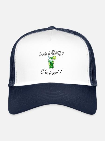 The queen of Mojito? It's me ! - Trucker Cap - white/navy - Front