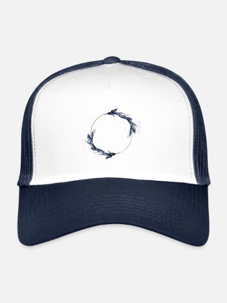 Flower ring - Trucker Cap - white/navy - Front