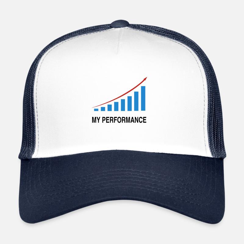 Mes performances commerciales - Casquette trucker  - blanc/marine