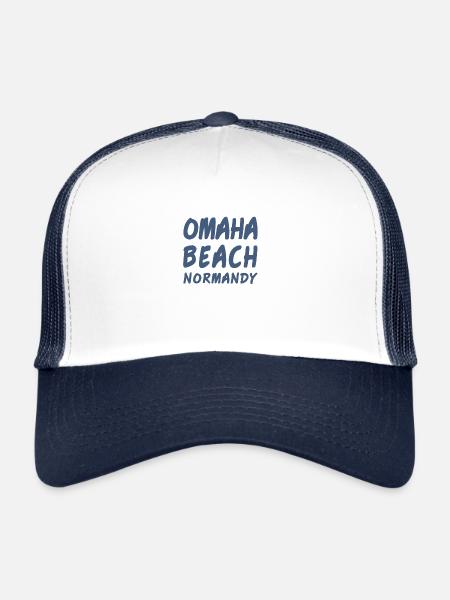 Omaha Beach Strandabschnitt D-Day Invasion - Trucker Cap - white/navy - Front
