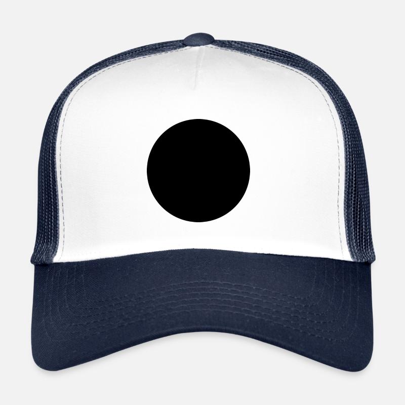 Black Circle Empty Trucker Cap