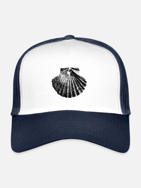 Scallop St. James Way - Trucker Cap - white/navy - Front