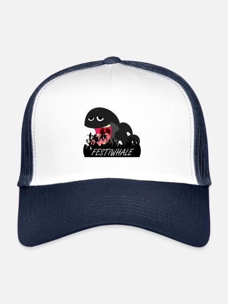 Festival Concert Wal Band Event Music - Trucker Cap - white/navy - Front