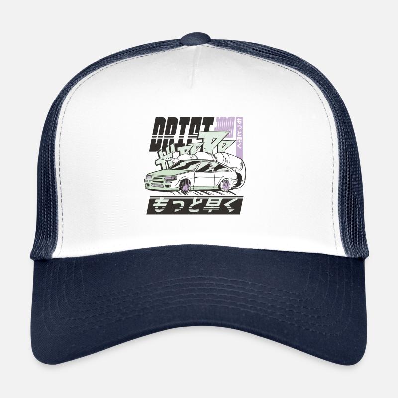 Dérive Japon - Casquette trucker  - blanc/marine