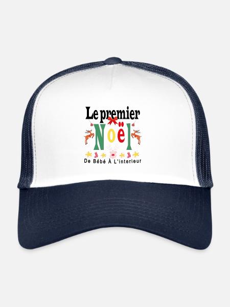 Le Premier Noël De Bébé À L’interieur Future Femme - Casquette trucker  - blanc/marine - Devant
