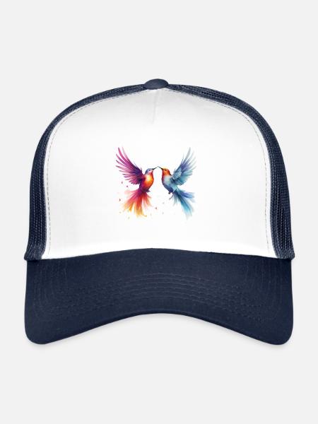 Bunte Vögel - Trucker Cap - Weiß/Navy