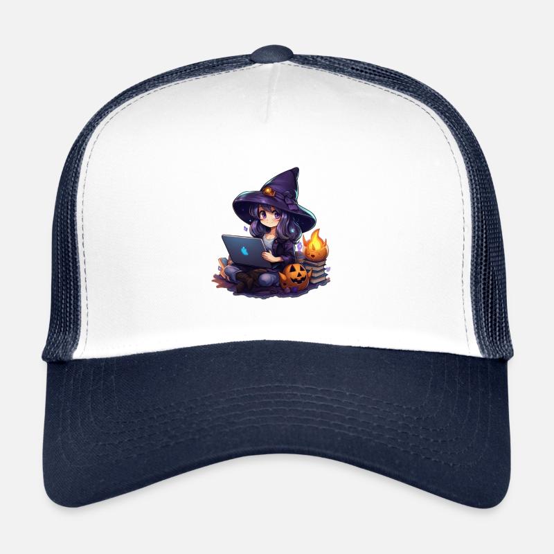 "Witchy Magic: Adorable Cartoon Craving" Trucker Cap
