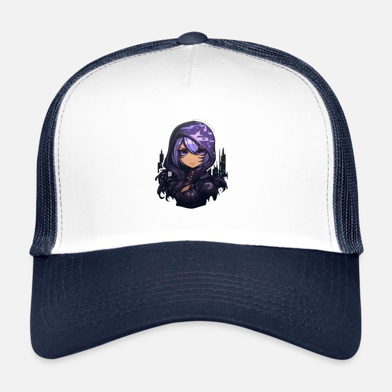 Cute Assassin Blending into Cartoons - Trucker Cap - Weiß/Navy