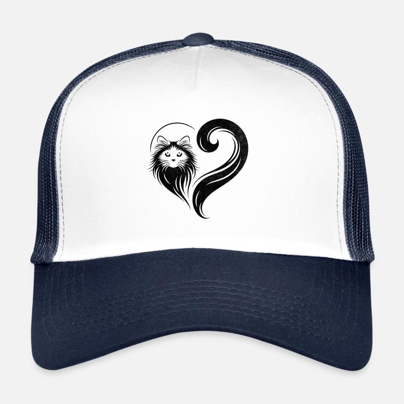 Ragdoll Coeur Chat Lover Ragdolls Chats Casquette trucker 