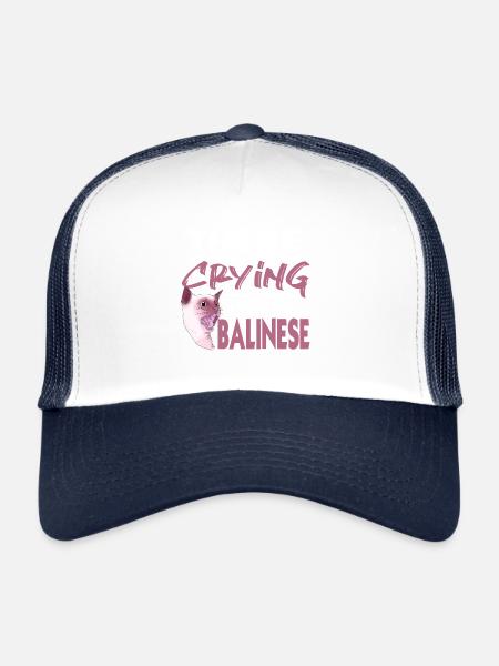 Il n’y a pas à pleurer en adoptant un Balinais - Casquette trucker  - blanc/marine - Devant