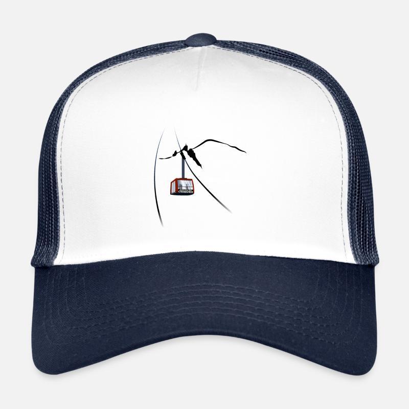 Chamonix Seilbahn Aiguille du Midi - Trucker Cap - Weiß/Navy
