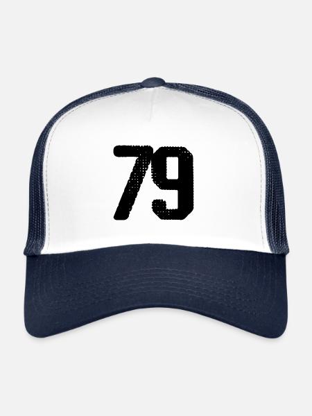 79 number jersey - Trucker Cap - white/navy - Front