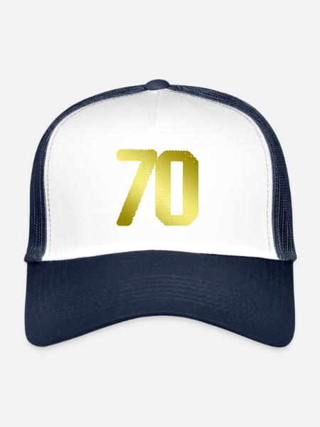 70 Number jersey - Trucker Cap - white/navy - Front