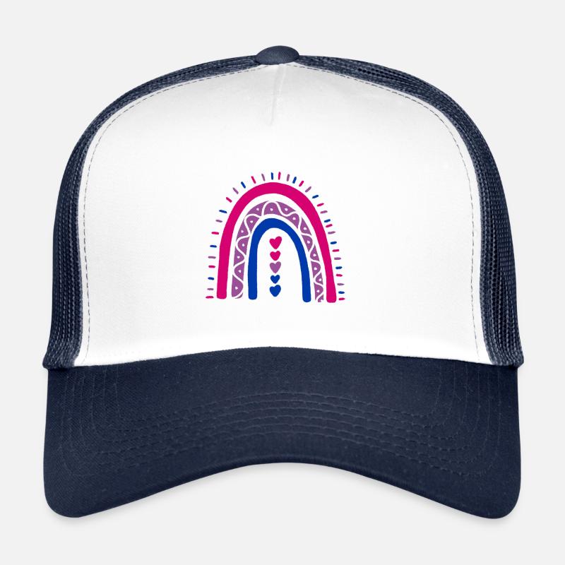 LGBT Pride Month Bisexual Rainbow Trucker Cap