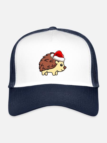 Hedgehog Comic Animal - Trucker Cap - white/navy - Front