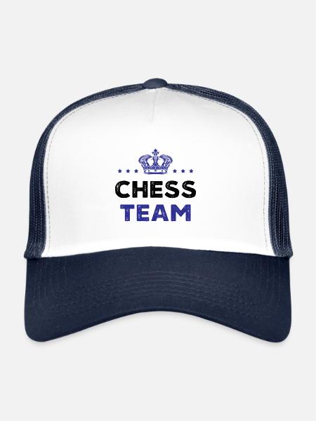 Chess Team - Trucker Cap - white/navy - Front