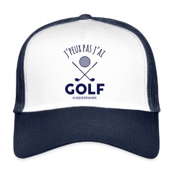 j'peux pas j'ai golf - Casquette trucker  - blanc/marine - Devant