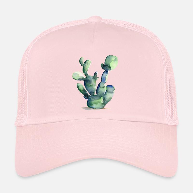 Cactus Aquarelle | Édition aquarelle de verdure Casquette trucker 