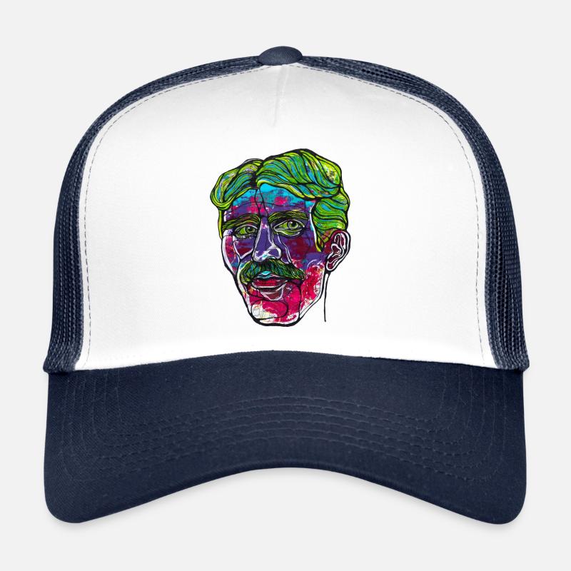 Tesla - Casquette trucker  - blanc/marine