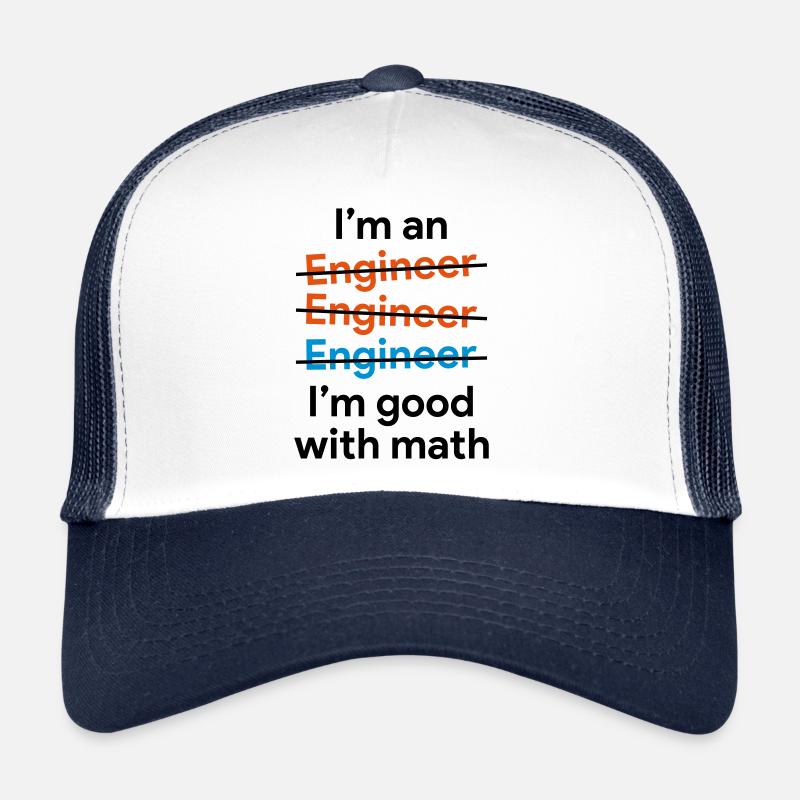 Engineer and math - Trucker Cap - Weiß/Navy
