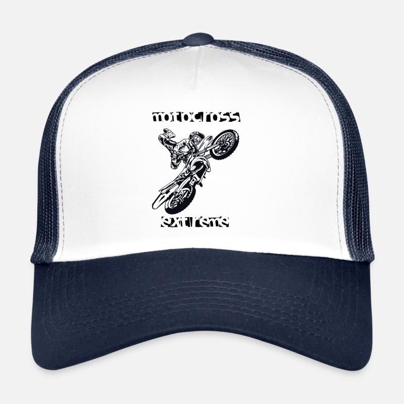 Motocross - Casquette trucker  - blanc/marine