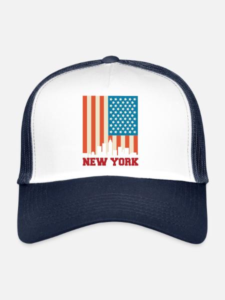 New York - Casquette trucker  - blanc/marine - Devant
