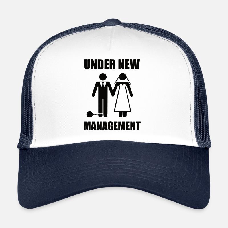 mariage - Casquette trucker  - blanc/marine
