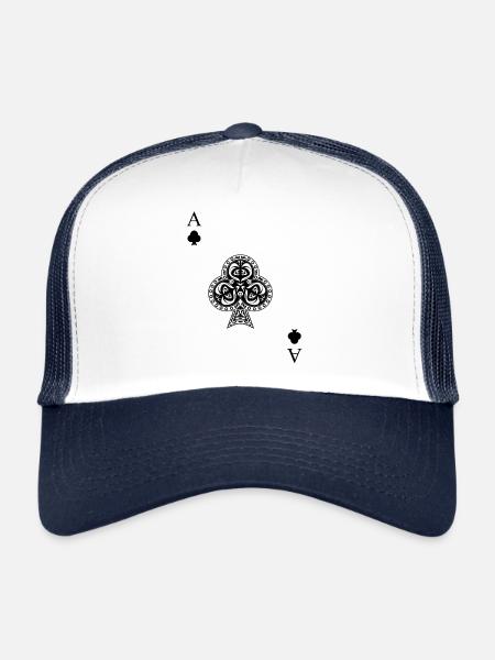 as du trèfle - Casquette trucker  - blanc/marine - Devant