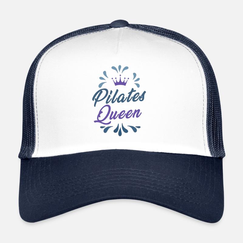 Pilates Queen - Casquette trucker  - blanc/marine