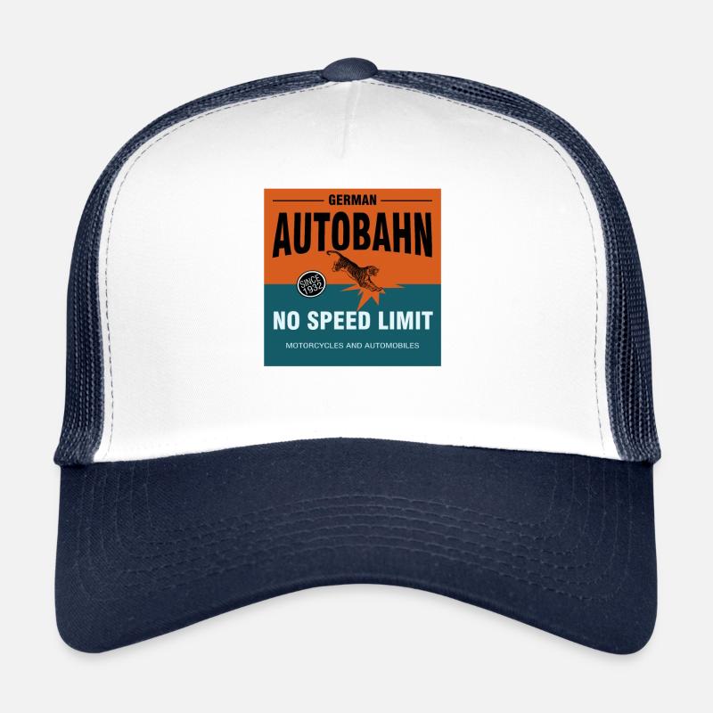 German Autobahn no Speed Limit Trucker Cap