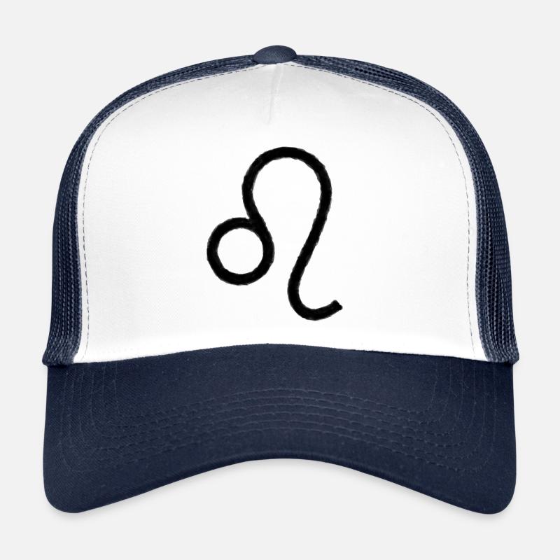 LEO SYMBOL IN OIL - Trucker Cap - white/navy