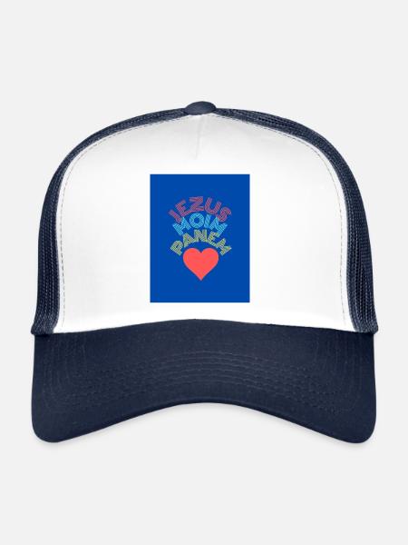 Jesus - Trucker Cap - white/navy - Front