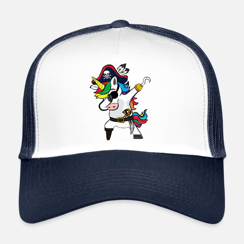 Dabbing Unicorn Pirates Gift Trucker Cap