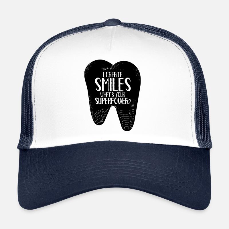 Ich Erstelle Ein Lächeln Zahnarzt Zahntechniker - Trucker Cap - Weiß/Navy