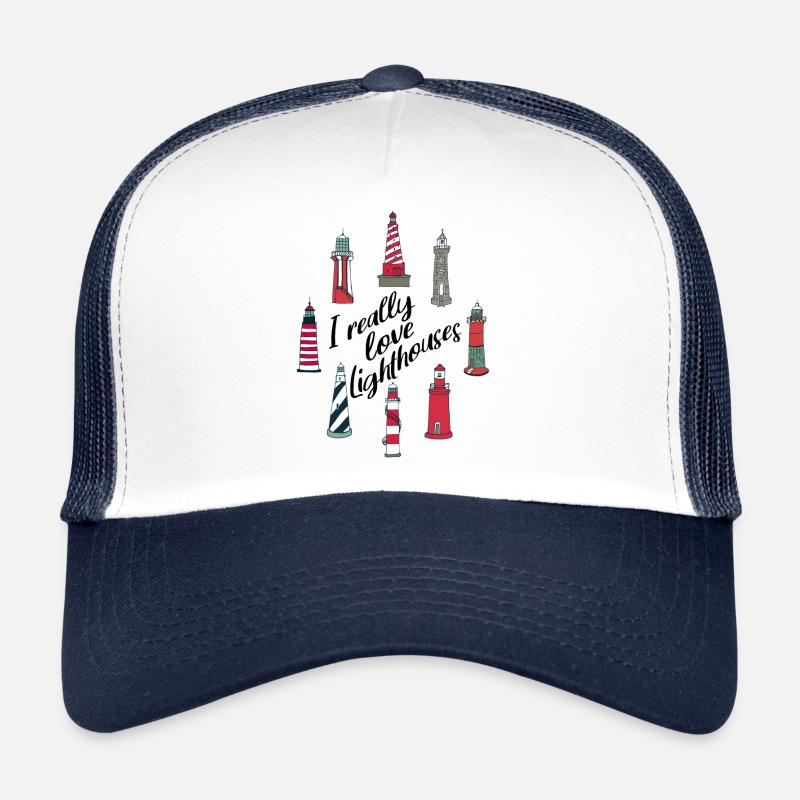 Lighthouses - Trucker Cap - white/navy