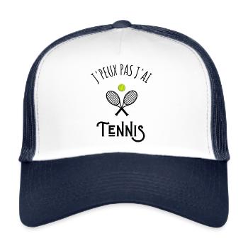 je peux pas j'ai tennis - Casquette trucker  - blanc/marine - Devant