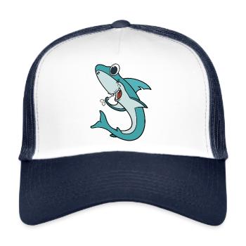 Mehr als nur ein Happen nach Geschmack - Trucker Cap - Weiß/Navy - Vorne