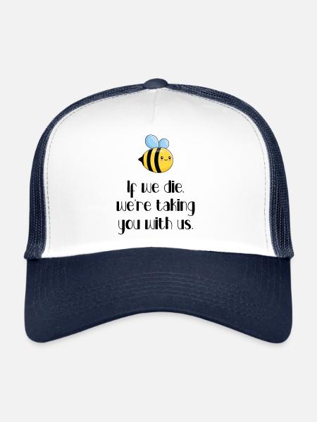 Bee / Ecology / Vegetable garden - Trucker Cap - white/navy - Front