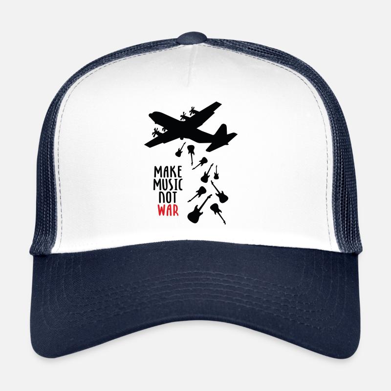 Make Music Not War - Trucker Cap - white/navy