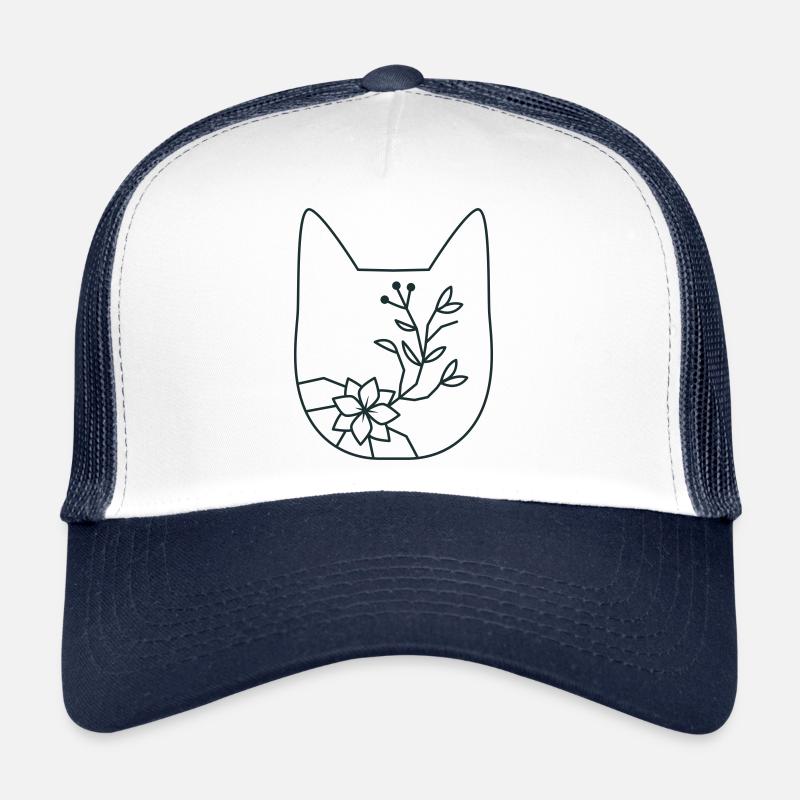 FLEUR florale tête de chat Casquette trucker 
