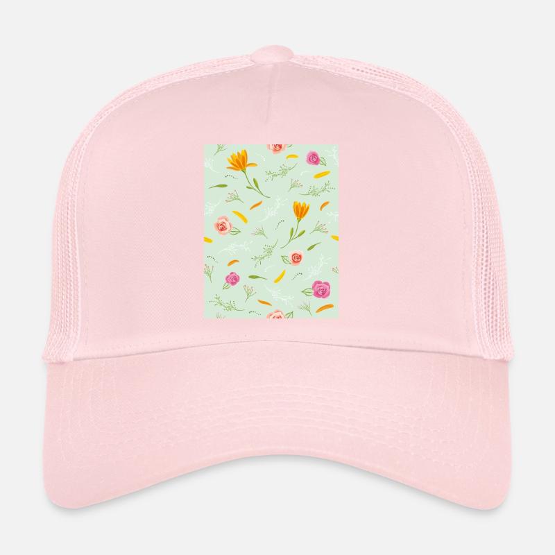 Beau motif avec des fleurs Casquette trucker 
